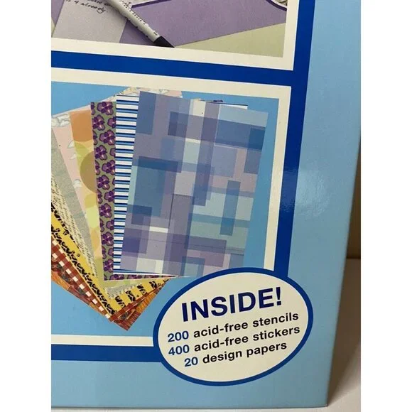 Vintage Scrapbook Stickers & Stencils Book 400 stickers Zoo Birthday - Picture 2 of 15